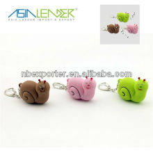 2013 Caracol promocional em forma de LED Keychain com som